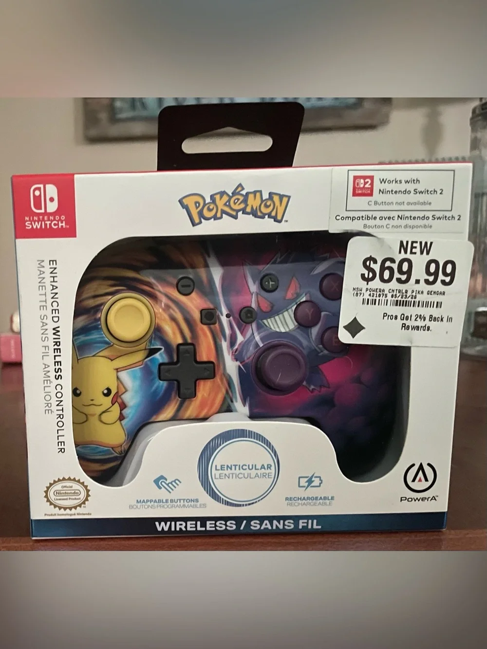 Pikachu Vs. Gengar Enhanced Wireless Controller-Nintendo Switch